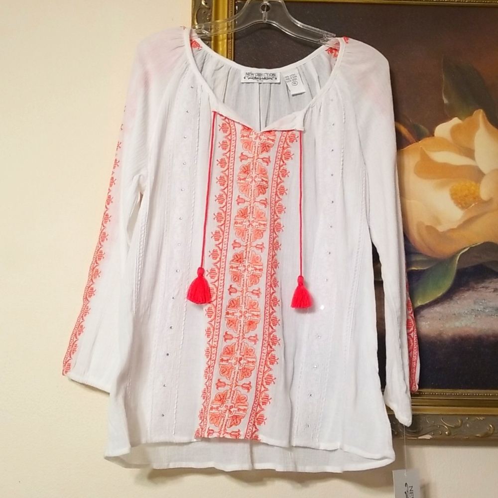 Petite small New Direction PS bohemian top